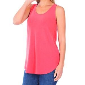 Marciano Women's Medium Peach Round Neck Sleeveless Long Tank Top